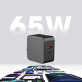 Chargeur Rapide USB-C 65W – Double Port avec Protection Intelligente